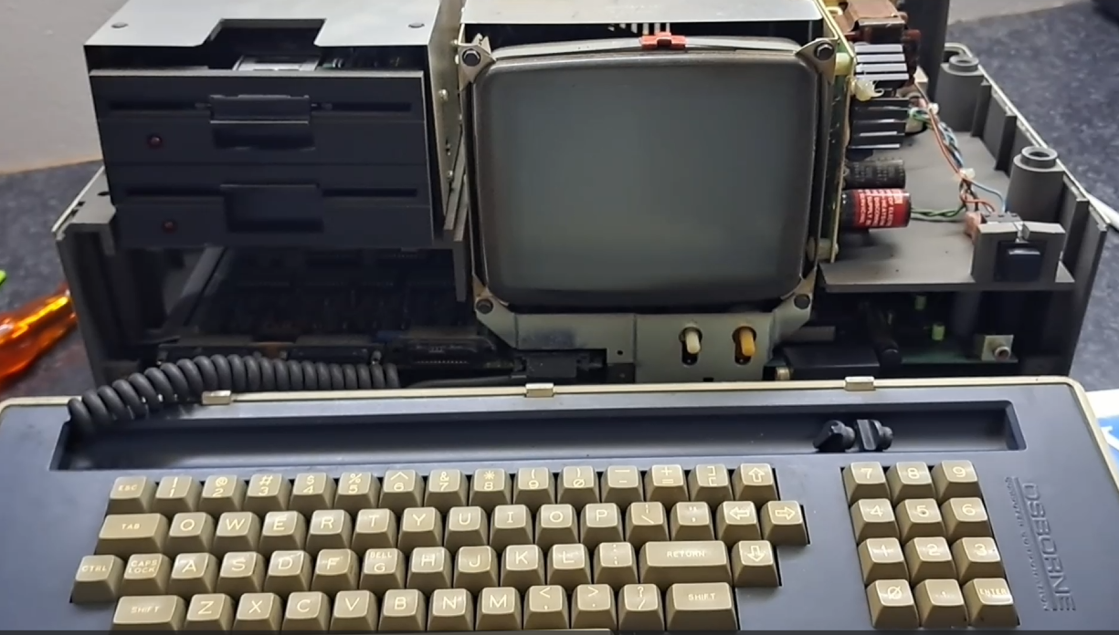 Osborne Executive first power on in decades ends in smoke.